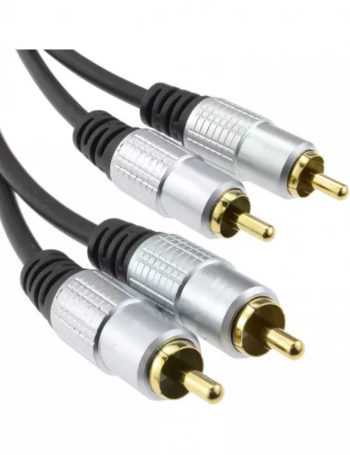 Cable Audio RCA Male/Male 1.0M Qualité Pro CARCA_HQ_1.0M - 1
