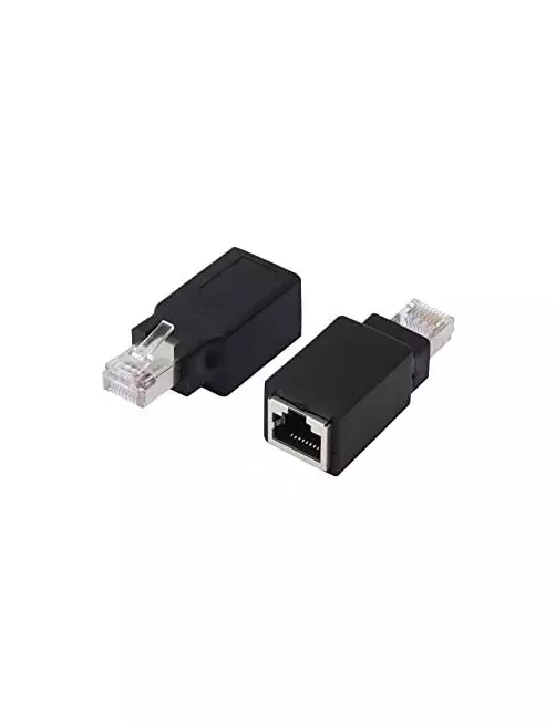 Raccord RJ45 Femelle / Male Droit vers Croisé C5e CRJ45_C5_AD - 1