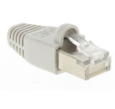 Connecteur RJ45 C5e Blindé avec manchon Gris