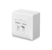 Prise RJ45 Cat6e Blindé Boitier en saillie 2xPrise Digitus DN-9006-N