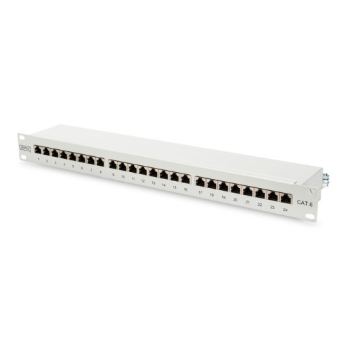 Panneau de Brassage Digitus 1U 19" CAT6E Blindé 24 x RJ45 DN-91624S BAIE_DN91624S - 1