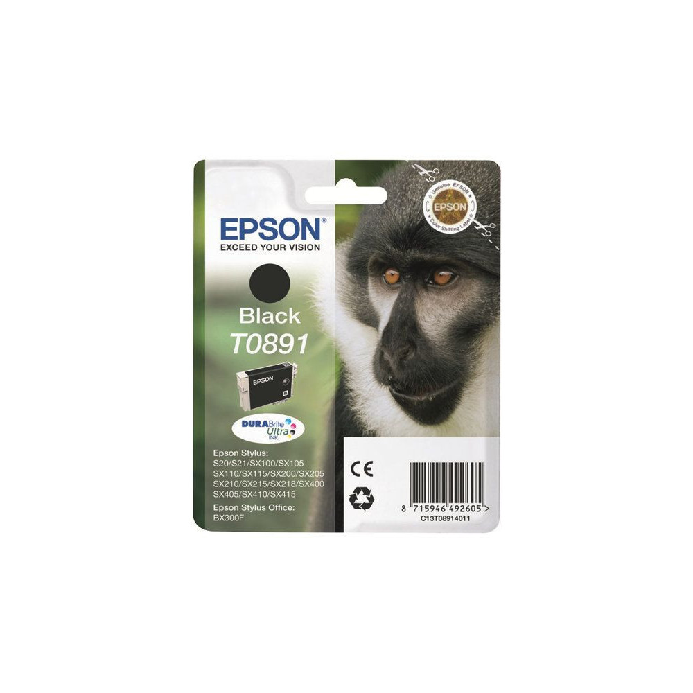 Cartouche Epson T0891 Noir SX105/110/205/400