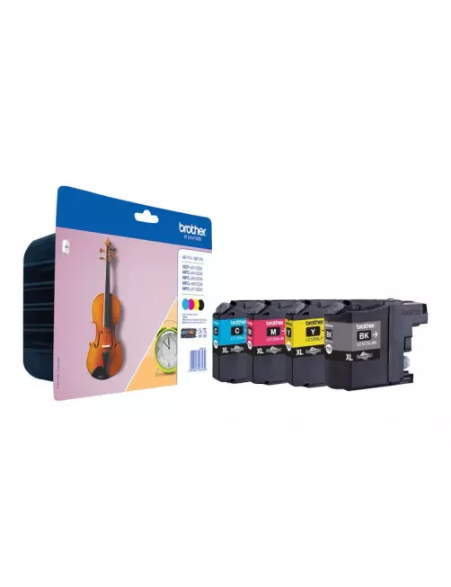 Pack Cartouche Brother LC127XLVALBP 1 x Noir 3 x Couleurs 1200 pages CARTBRLC127XLVALBP - 1