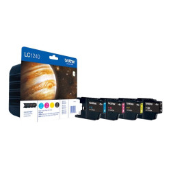 Pack Cartouche Brother LC1240 1 x Noir et 3 x Couleurs CARTBRLC1240 - 1