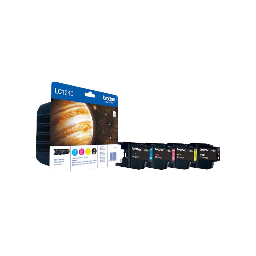 Pack Cartouche Brother LC1240 1 x Noir et 3 x Couleurs Pack Cartouche Brother LC1240 1 x Noir et 3 x Couleurs