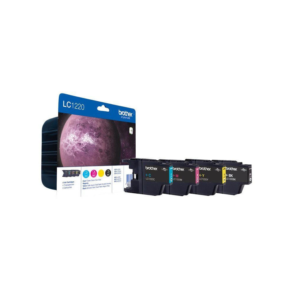Pack Cartouche Brother LC1220 1 x Noir et 3 x Couleurs Pack Cartouche Brother LC1220 1 x Noir et 3 x Couleurs