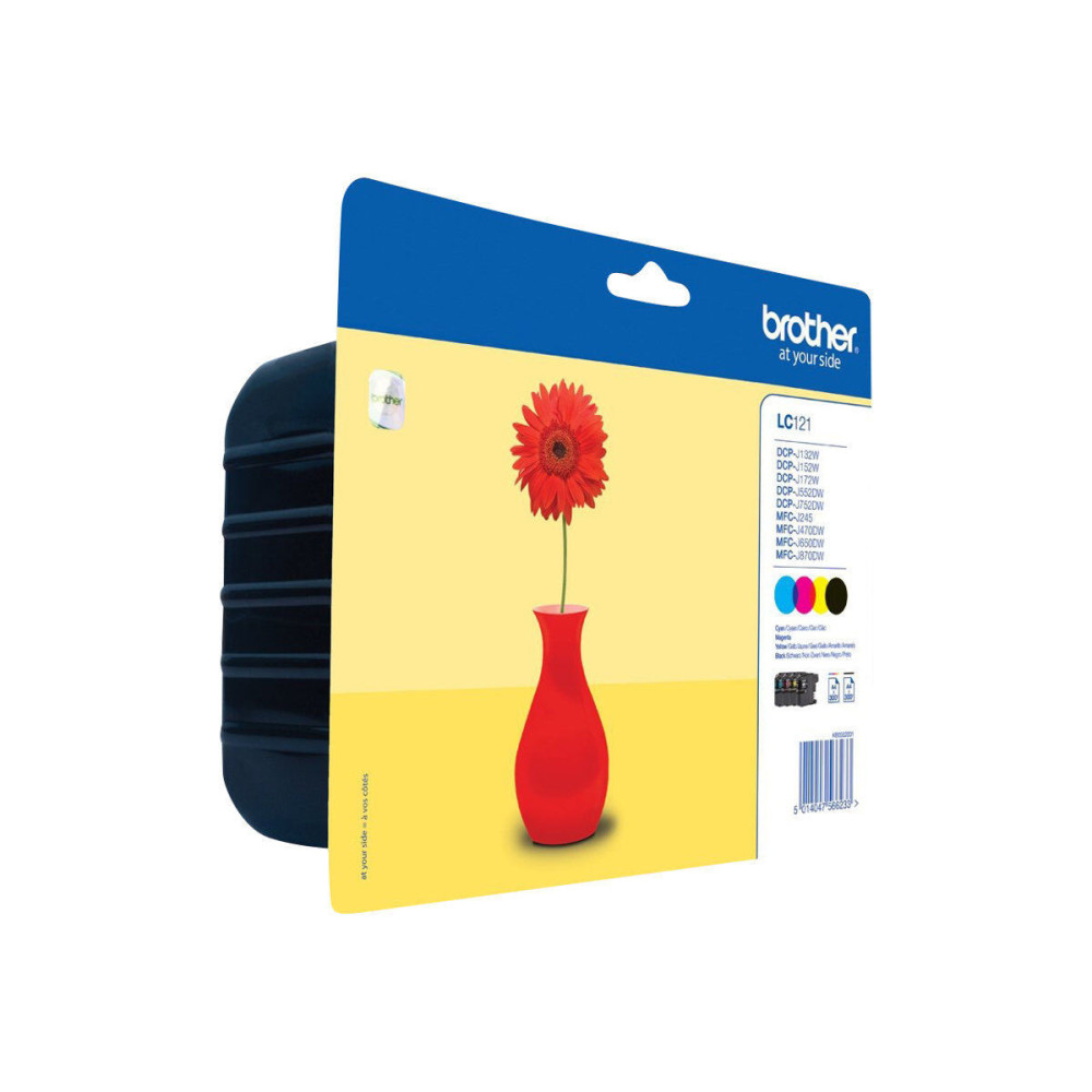 Pack Cartouche Brother LC121VALBP 1 x Noir 3 x Couleurs 300 pages
