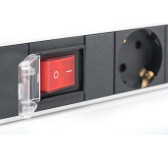 Bloc 19" 7 Prises Standard avec interrupteur Digitus DN-95402 Bloc 19" 7 Prises Standard avec interrupteur Digitus DN-95402