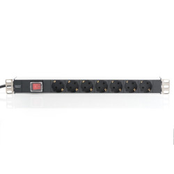 Bloc 19" 7 Prises Standard avec interrupteur Digitus DN-95402 BAIE_DN95402 - 3
