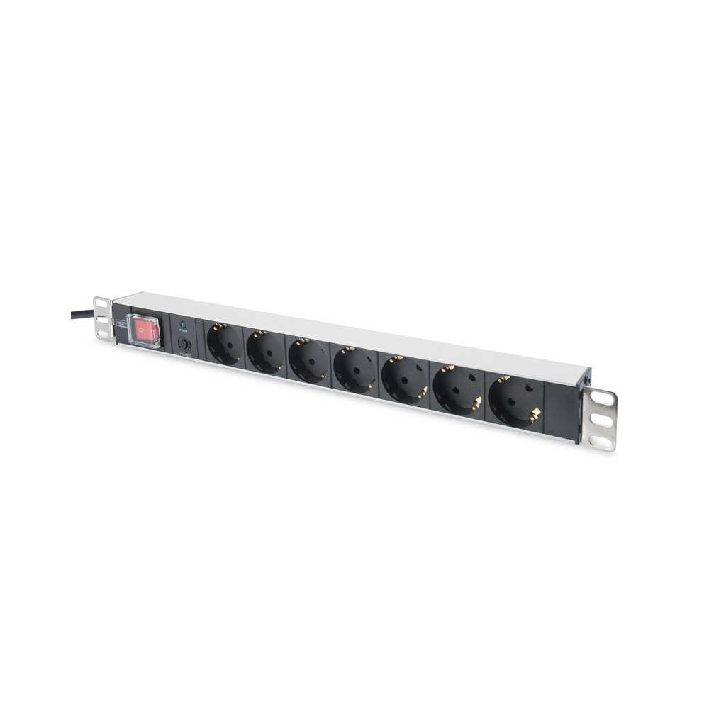 Bloc 19" 7 Prises Std interrupteur parasurtenseur Digitus DN-95403