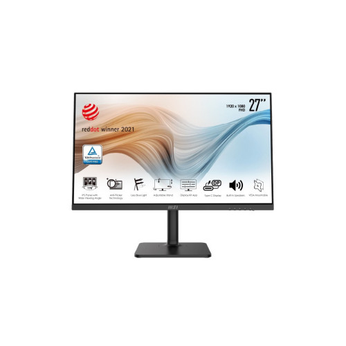 Ecran MSI 27" Modern MD271P 1920x1080 75Hz 5ms HDMI USB-C PIVOT EC27MSMD271P - 1 Ecran MSI 27" Modern MD271P 1920x1080 75Hz 5ms HDMI USB-C PIVOT EC27MSMD271P - 1