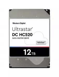 Disque Dur SATA 12To 256Mo WD Ultrastar DC HC520 (0F30146) 7200tr/min DD12TOHUH721212ALE - 1