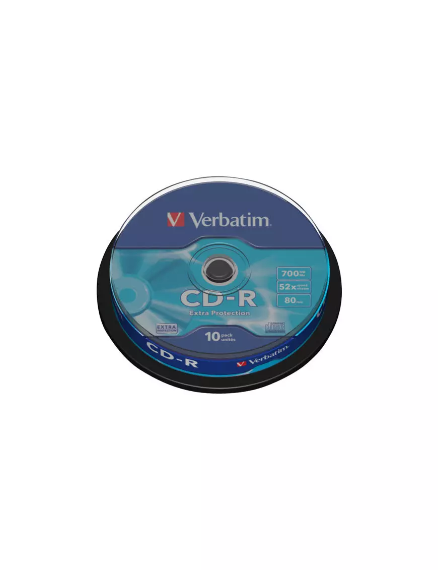 CD-R Verbatim 52x 700 Mo Spindle de 10 (Réf:43437)