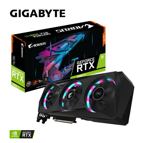 Carte Graphique AORUS GV-N306TAORUS E-8GD 2.0 RTX 3060 Ti ELITE 8G Gigabyte - 1 Carte Graphique AORUS GV-N306TAORUS E-8GD 2.0 RTX 3060 Ti ELITE 8G Gigabyte - 1