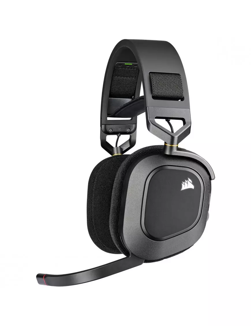 Casque Corsair HS80 RGB WIRELESS Gaming Premium Carbone - 1