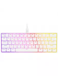 Clavier Gaming Corsair K65 RGB MINI Blanc (Cherry MX Red) - 1