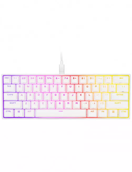 Clavier Gaming Corsair K65 RGB MINI Blanc (Cherry MX Red) - 1