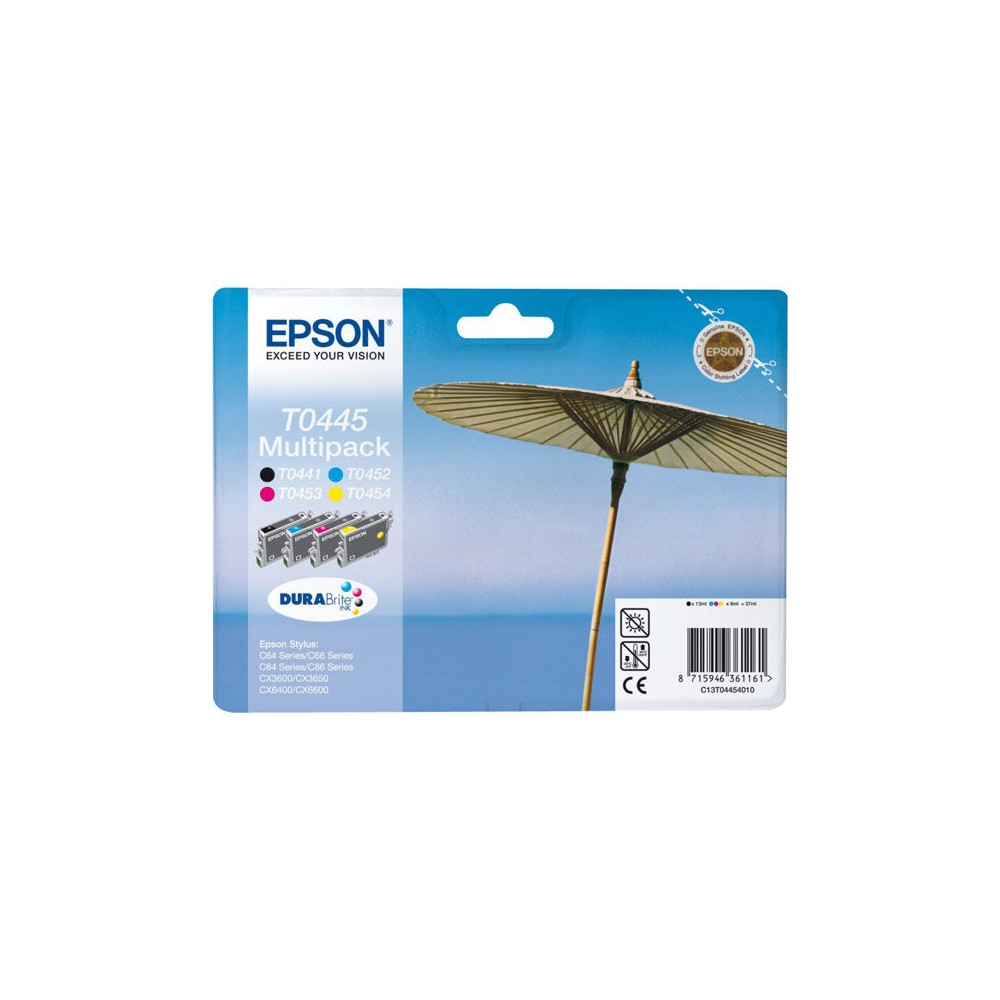 Cartouche Epson T0445 1 x Noir et 3 Couleurs Cartouche Epson T0445 1 x Noir et 3 Couleurs