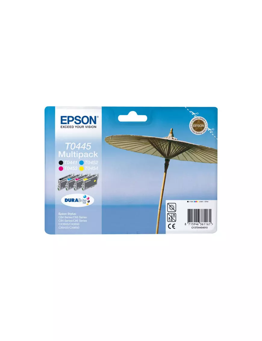 Cartouche Epson T0445 1 x Noir et 3 Couleurs