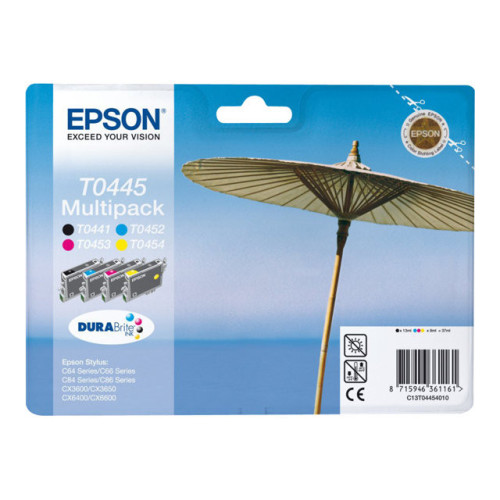 Cartouche Epson T0445 1 x Noir et 3 Couleurs Cartouche Epson T0445 1 x Noir et 3 Couleurs