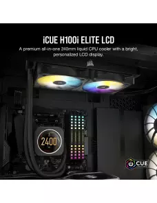 Kit WaterCooling Corsair iCUE H100i ELITE LCD 240mm - 13