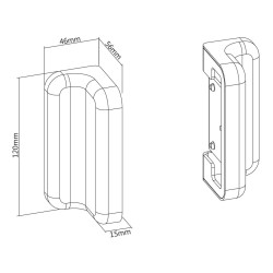 Support mural pour rail de fixation Slatwall KIMEX - 5