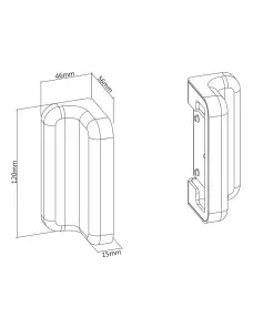 Support mural pour rail de fixation Slatwall KIMEX - 5