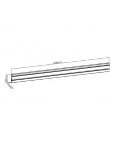 Rail de fixation de bureau Slatwall KIMEX 120cm Blanc - 4