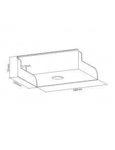 Tablette pour rail de fixation Slatwall KIMEX - 5