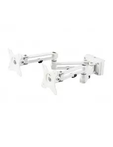 Double Bras pour Ecran 17" à 32" pour rail de fixation Slatwall KIMEX - 1