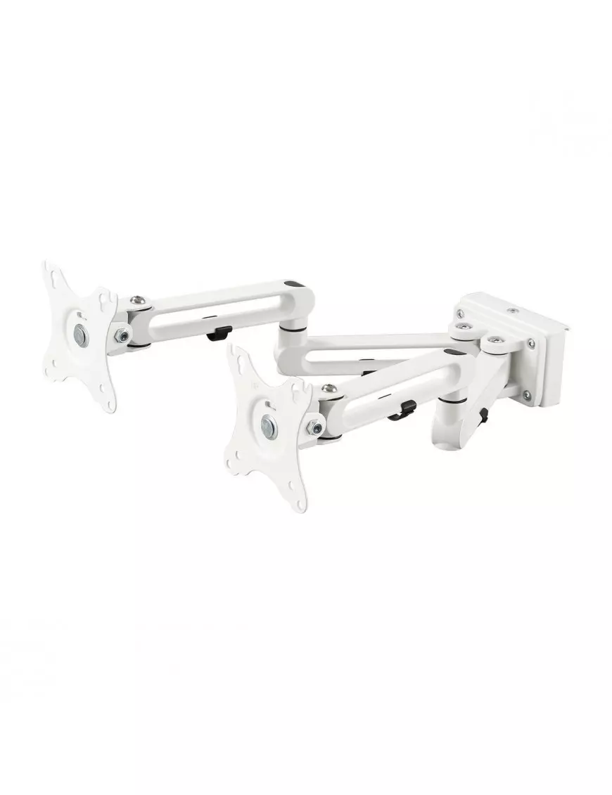 Double Bras pour Ecran 17" à 32" pour rail de fixation Slatwall KIMEX - 1