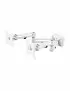 Double Bras pour Ecran 17" à 32" pour rail de fixation Slatwall KIMEX - 1