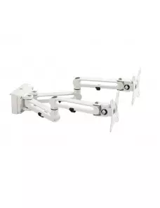 Double Bras pour Ecran 17" à 32" pour rail de fixation Slatwall KIMEX - 2