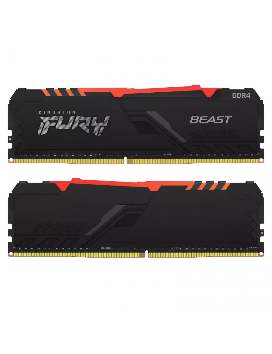 DDR4 Kingston FURY Beast RGB Kit 16Go 2x8Go 3200Mhz CL16