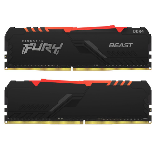 DDR4 Kingston FURY Beast RGB Kit 16Go 2x8Go 3200Mhz CL16 Kingston - 1 DDR4 Kingston FURY Beast RGB Kit 16Go 2x8Go 3200Mhz CL16 Kingston - 1