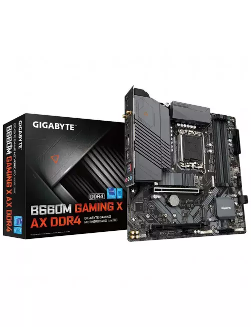 Carte Mère Gigabyte B660M GAMING X AX DDR4 mATX LGA1700 DDR4 USB3.2 Gigabyte - 1