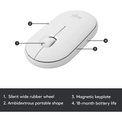 Clavier Souris Logitech MK470 White Wireless Logitech - 4