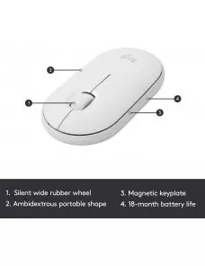 Clavier Souris Logitech MK470 White Wireless Logitech - 4