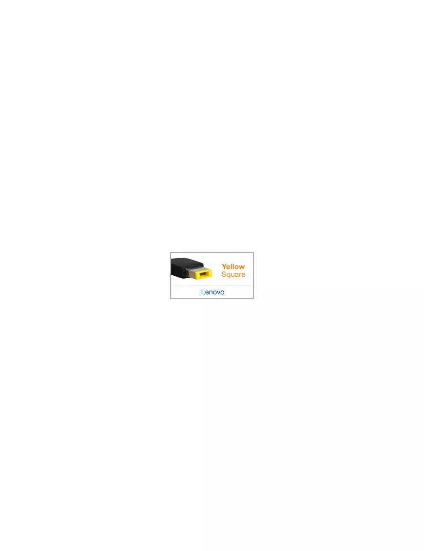 Chargeur compatible Lenovo 20V 4.5A 90W embout SQUARE jaune Générique - 1