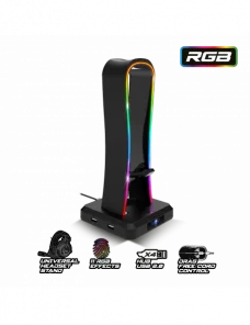 Support de Casque Spirit of Gamer Sentinel RGB Hub USB - 3