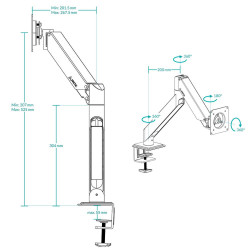 Bras support écran Arctic X1 3D - 4