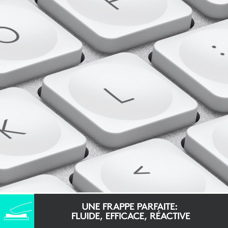 Clavier Logitech MX Keys Mini Gris Pâle