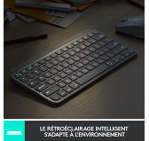 Clavier Logitech MX Keys Mini Gris Pâle