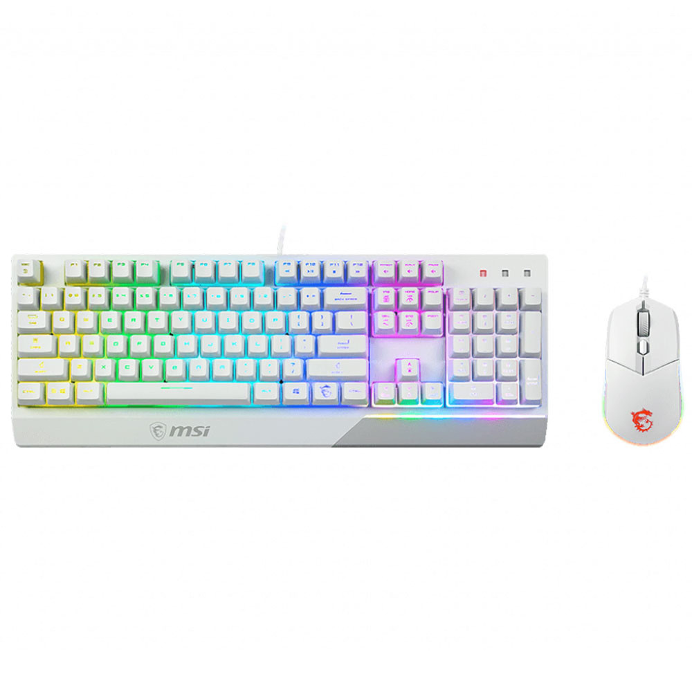 Pack Clavier Souris MSI Vigor GK30 Gaming COMBO Blanc RGB