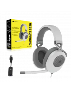 Casque Corsair HS65 Surround Gaming Blanc - 2