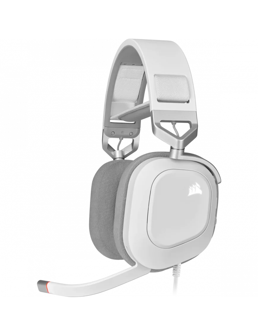Casque Corsair HS80 RGB USB Gaming Premium Blanc - 1