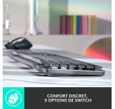 Clavier Logitech MX Mechanical Tactile Silencieux Graphite Clavier Logitech MX Mechanical Tactile Silencieux Graphite
