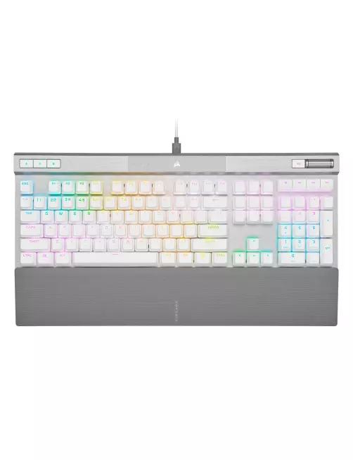 Clavier Gaming Corsair K70 PRO RGB Blanc (OPX Optique) Corsair - 1 Clavier Gaming Corsair K70 PRO RGB Blanc (OPX Optique) Corsair - 1