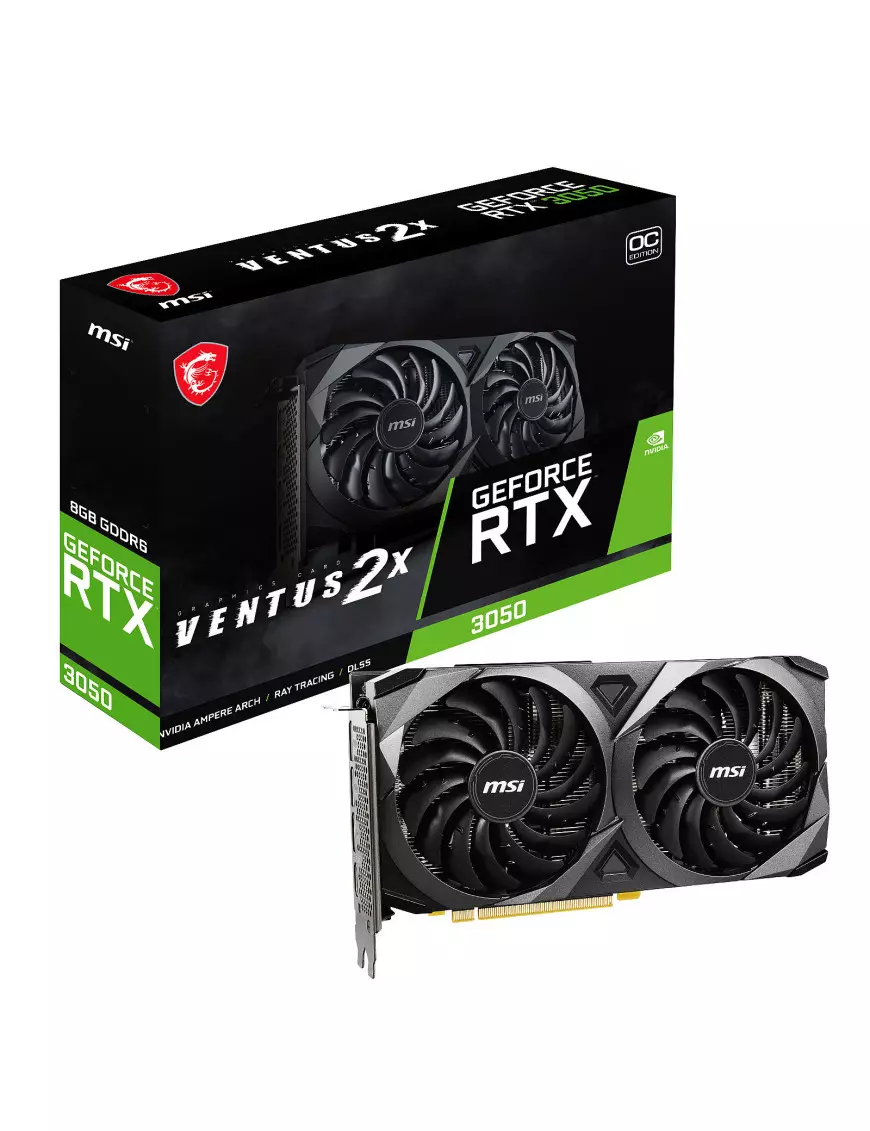 Carte Graphique MSI RTX 3050 VENTUS 2X 8Go OC MSI - 2
