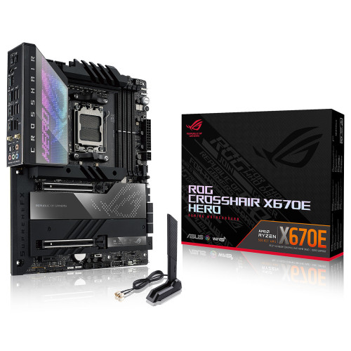 Carte Mère Asus ROG CROSSHAIR X670E HERO ATX AM5 DDR5 USB3.2 M.2 WIFI Asus - 1 Carte Mère Asus ROG CROSSHAIR X670E HERO ATX AM5 DDR5 USB3.2 M.2 WIFI Asus - 1